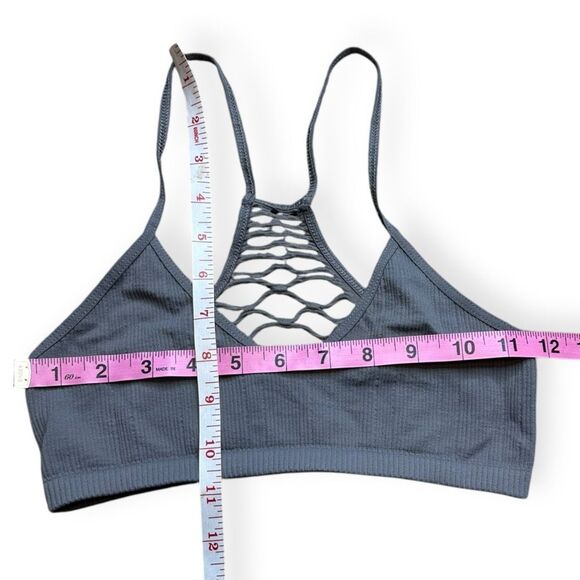 INTIMATELY FREE PEOPLE Women’s Gray Baby Racerback Ribbed Bralette Size XS/S - Picture 5 of 5